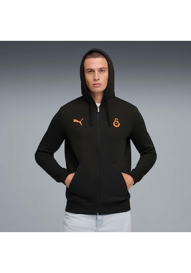 Puma Galatasaray Ftblessentıals Erkek Kapüşonlu Ceket 782910 11 Siyah