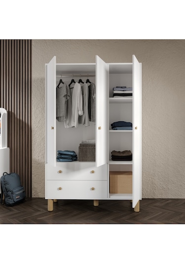 Bohem Cocuk Odası Takımı Yavrulu Tamamı Mdf Beyaz