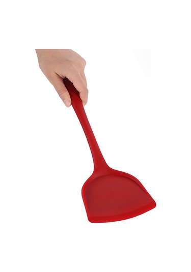 Kosona Yüksek Isıya Dayanıklı Silikon Spatula - Anti Yapışkan, El Tutması Kolay, Çok Amaçlı Mutfak Gereci Kırmızı