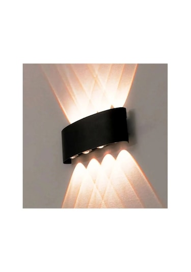 Ct-8013 15 Watt Kapri Modern Led Aplik Amber Işık Siyah
