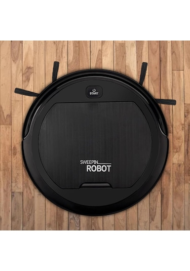 Suntek 3'ü 1 Arada Robot Süpürge Düşük Gürültülü Siyah Siyah