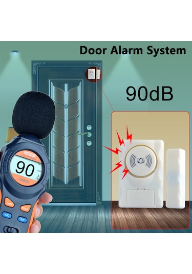 Neevoyu Ws-01 Model Ev Ofis Dükkan Kablosuz Pencere Kapı Alarm Sensörü 90db Sesli Giriş Koruma Cihazı