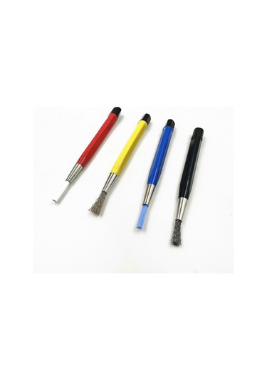 Çizik Fırçası Seti, Kalem Tarzı Hazırlık Zımpara Fırçası, Çelik, Pirinç, Fiberglas, Naylon Yedek Uçları Mücevher, Saat, Madeni Para Temizliği İçin