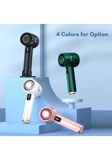 Didadodo Taşınabilir Şarjlı Mini Fan - 5 Hızlı, Sessiz, Yeni Led Ekranlı, Ev/ofis/seyahat İçin Siyah Siyah