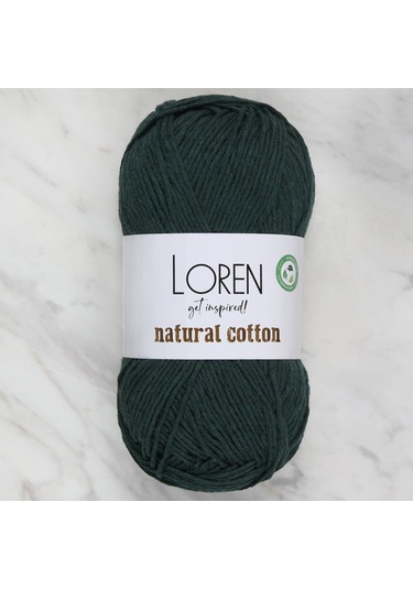 Loren Natural Cotton Yeşil El Örgü İpi - R073
