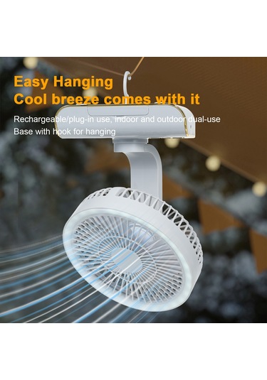 Hallow-4000mah Masaüstü Çok Fonksiyonlu Usb Şarj Edilebilir Vantilatör L6547gy-2