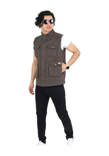 Erkek Büyük Beden Spor Avcı Yelek 9490 Bgl-st03044 Haki