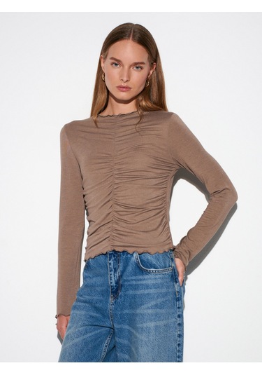 Dilvin 32112 Büzgülü Top-vizon Vizon