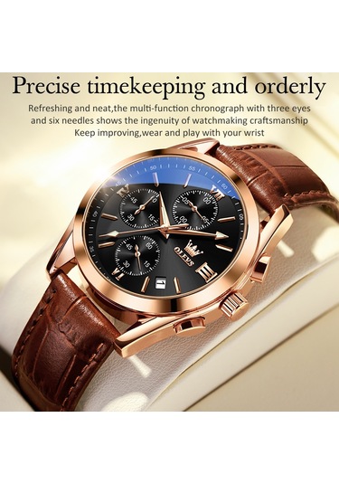 Sones Bınbond B6022 30m Su Geçirmez Işıklı Çok Fonksiyonlu Kuvars Saat, Renk: Siyah Çelik-siyah