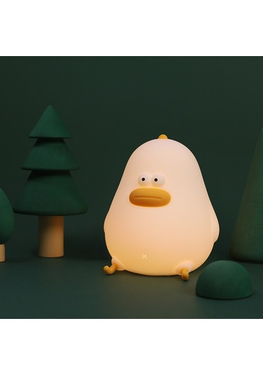 Suofeng Yumuşak Silikon Akıllı Uyku Lambası - 2600k Sıcak Beyaz Işık, 3w, 1200mah Pil, Yatak Odası Besleme Gece Lambası Beyaz