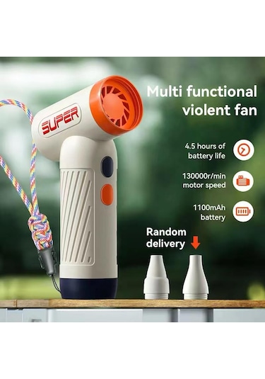 Inovaxis Mini Turbo Jet Fan Üfleyici Bahçe Mangal Araba Kurulama