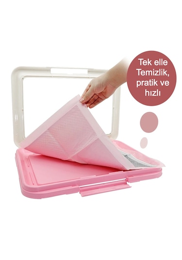 Taşınabilir Köpek Eğitim Tuvaleti - Kapalı Köpekler İçin Lazımlık, Kedi Kumu Kutusu Ve Ped Tutucu