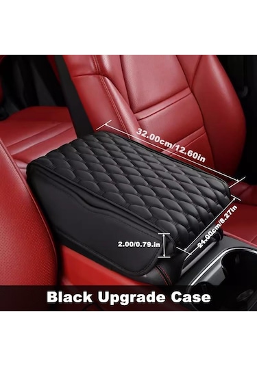 Siyah Seametal Araba Kol Dayama Minderi Pu Deri Bellek Köpük Merkezi Konsol Kol Dayama Kapağ 2 Depolama Cepler Kol Kolçak 54156291