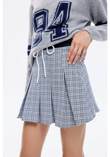 Quzu Gri Kadın Etek Etk00783 Gri