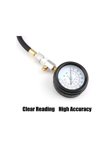 Xiyyadms Araç Motor Basınç Ölçer - 300 Psı'ye Kadar Çift Ölçekli Kompresyon Test Cihazı