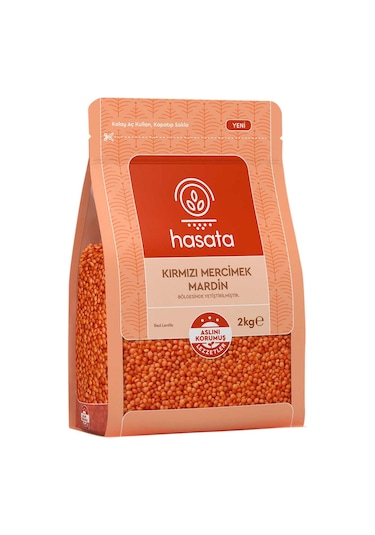 Hasata Kırmızı Mercimek Mardin 2 Kg X 2 Adet
