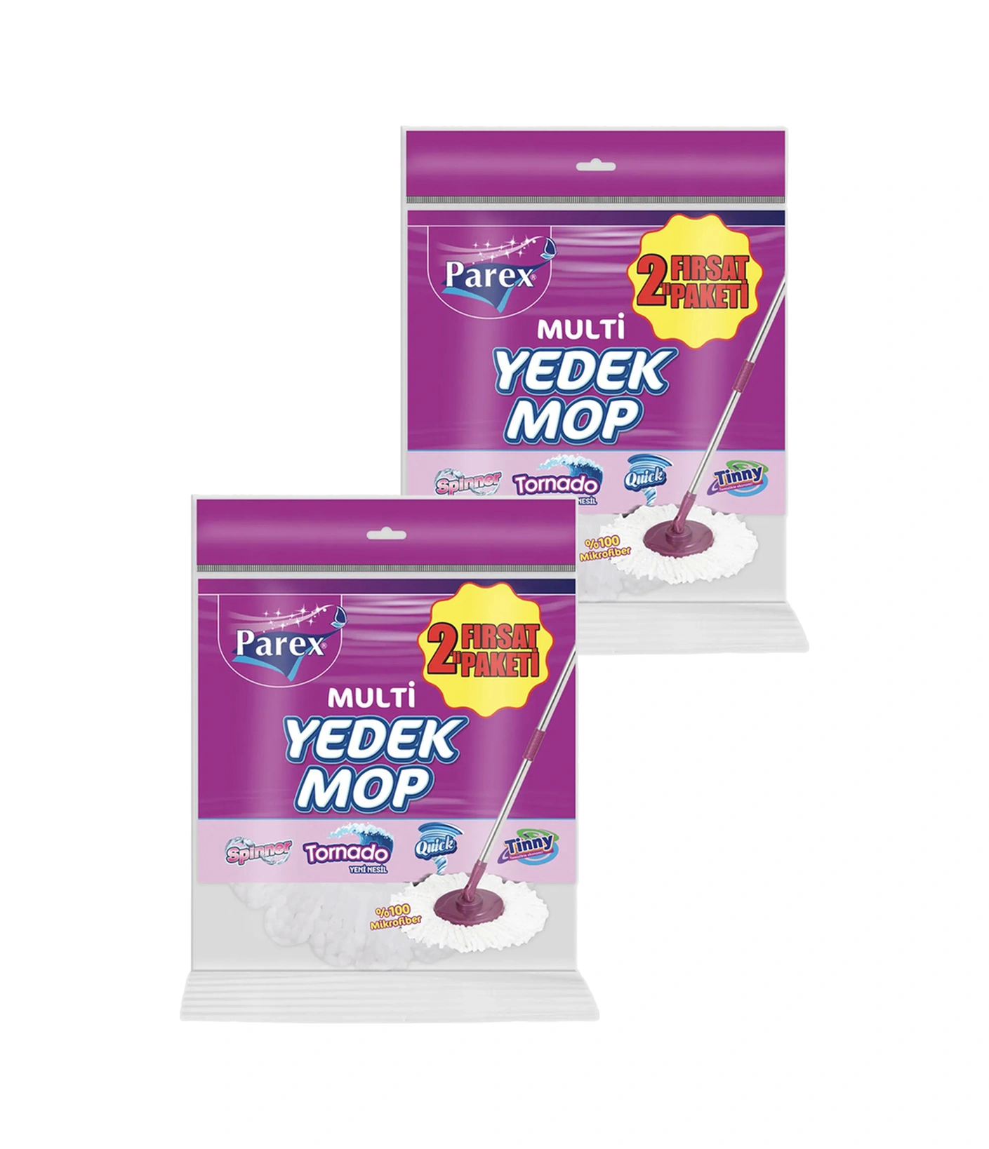 Multi Yedek Mop 2'li Paket Sapsız Toplam 4 Adet