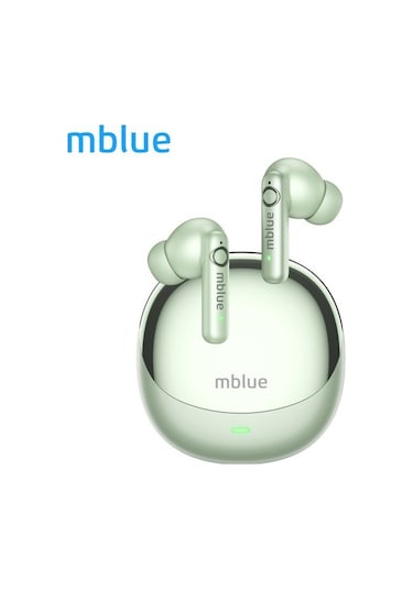 Mblue Ar09 Bluetooth 5.4 Kulaklık: Yarı Girişli, Anc Gürültü Engelleme, Ipx4 Su Geçirmez, Spor Ve Oyun İçin Uzun Pil Süresi - Yeşil
