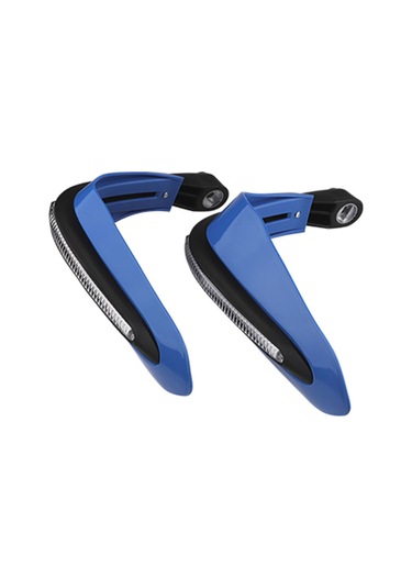 Lemestar Motosiklet Led Işıklı Eldiven Koruması - Pp+pc Plastik Ve Alüminyum Eldiven Koruması Mavi