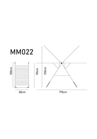 Devecioğlu Harbinger MM022 Comfort Kalın Borulu Çamaşır Kurutma Askılığı Gri