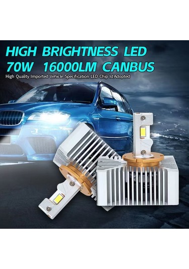 D55 Led Far Ampulü D5s/r 70w 16000lm 6000k Beyaz Canbus 12v / Laam928-tk