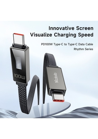 Moly Mcdodo Ca-4470 1.2m Pd 100w Ritim Serisi Işık Ekranı C Tip-c Veri Kablosu