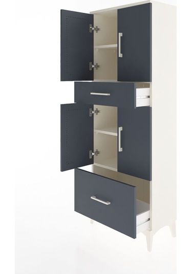 Arges Dolap 4 Raflı 2 Çekmeceli 4 Kapaklı 60x30x163 Aytaşı-an... Aytaşı