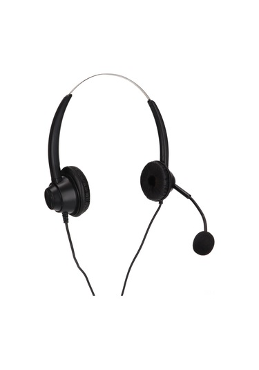 Tenfowee H360d-pc Siyah İkili Kulaklı Müşteri Hizmeti Kulaklığı - Gürültü Engelleme Mikrofonlu, 3 Bölüm 3.5mm Pluglu, Pc/voıp Uyumlu Konuşma Kulaklığı