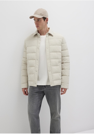 Mavi - Bej Şişme Mont 0110599-70144 Bej