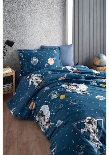 Nordqueen %100 Pamuk Tek Kişilik Nevresim Seti Galaxy