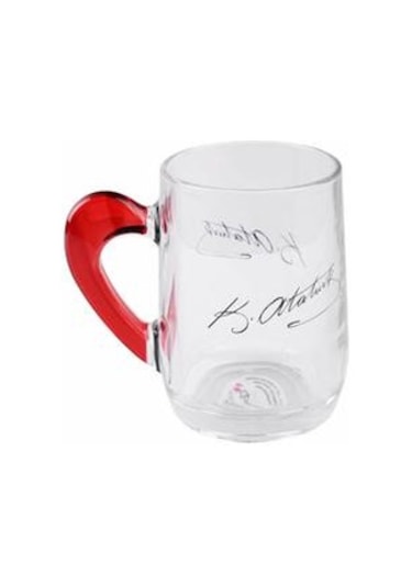 Paşabahçe Atatürk Imzalı Cam Kupa Saplı Bardak 96165 Ata Desenli 304619119