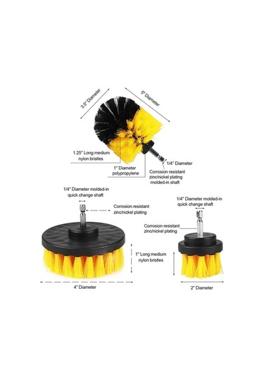 Trendooze Ucuna Temizleme Takılıabilir Matkap Fırçası Elektrikli Jd