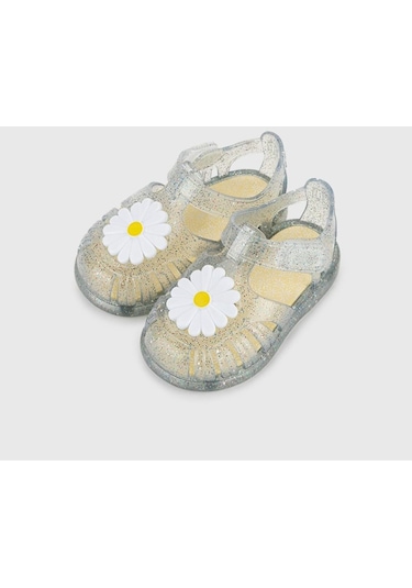 Igor Tobby Gloss Flor Çocuk Sandalet - Simli Şeffaf