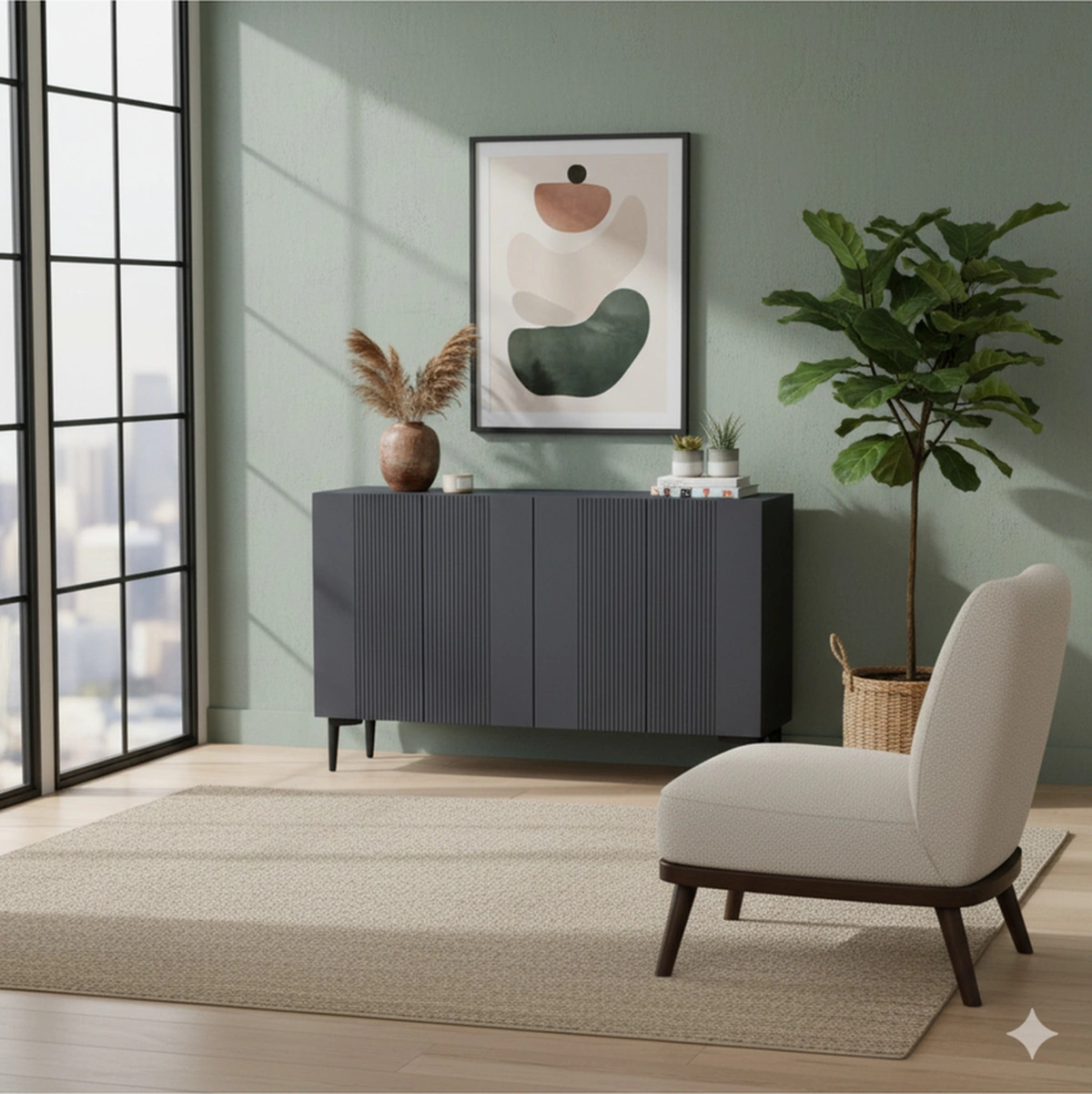 Ka1203a Corsa120 Konsol, Kahve Köşesi, Tv Sehpası Antrasit 120cm Antrasit