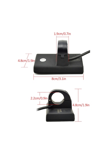 Geeroyoo Elektrikli Bisiklet Ve Dağ Bisikleti İçin Çok Fonksiyonlu Lcd Hız Ve Pil Göstergesi Dsl-qx091yb Model B Çok Renkli