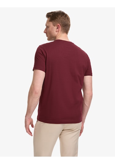 Pierre Cardin Erkek Bordo Tişört Basic 50325307-vr014