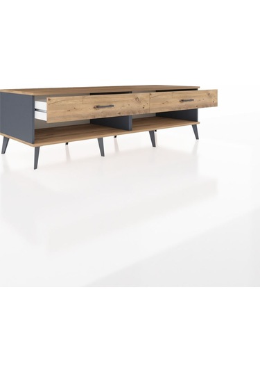 Kronos Tv Ünitesi 2 Çekmeceli 176x59x51 Antrasit-çam/çam Atlas Çam/atlas Çam