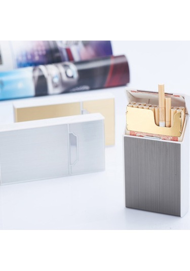 Padalink Usb Şarjlı 20'li Kapasiteli Alüminyum-abs Sigara Kutusu - Anti Basınçlı, Nem Koruyucu, Zeka Uyumlu Siyah Diğer