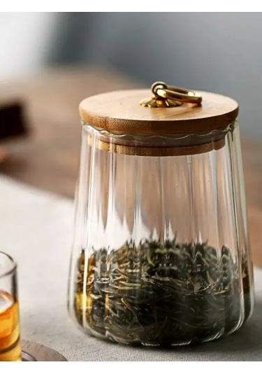 Lınmu Bambu Kapaklı Cam Kavanoz, Saklama İçin 331341142