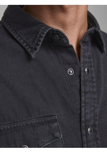 Jack Jones Erkek Denim Gömlek Jjesherıdan 12138115 Siyah