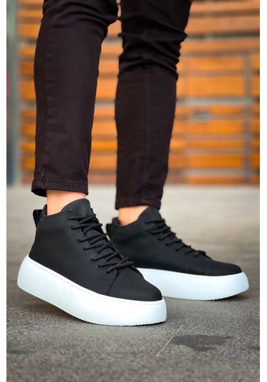 Le10 Bağcıklı Erkek Yüksek Taban Siyah Spor Bot bb-le10-siyah-10846 001