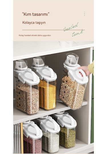 Neme Dayanıklı Mühürlü Tahıl Kutuları-beyaz