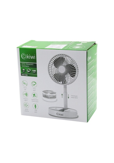 Kiwi Kfan-7608 Masa Üstü Vantilatör Usb Şarjlı16cm - 4.5wuza-kısa