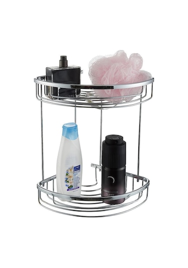 Geseus Pirinç Banyo Köşelik Şampuanlık Duş Rafı Ömür Boyu Paslanm Çok Renkli