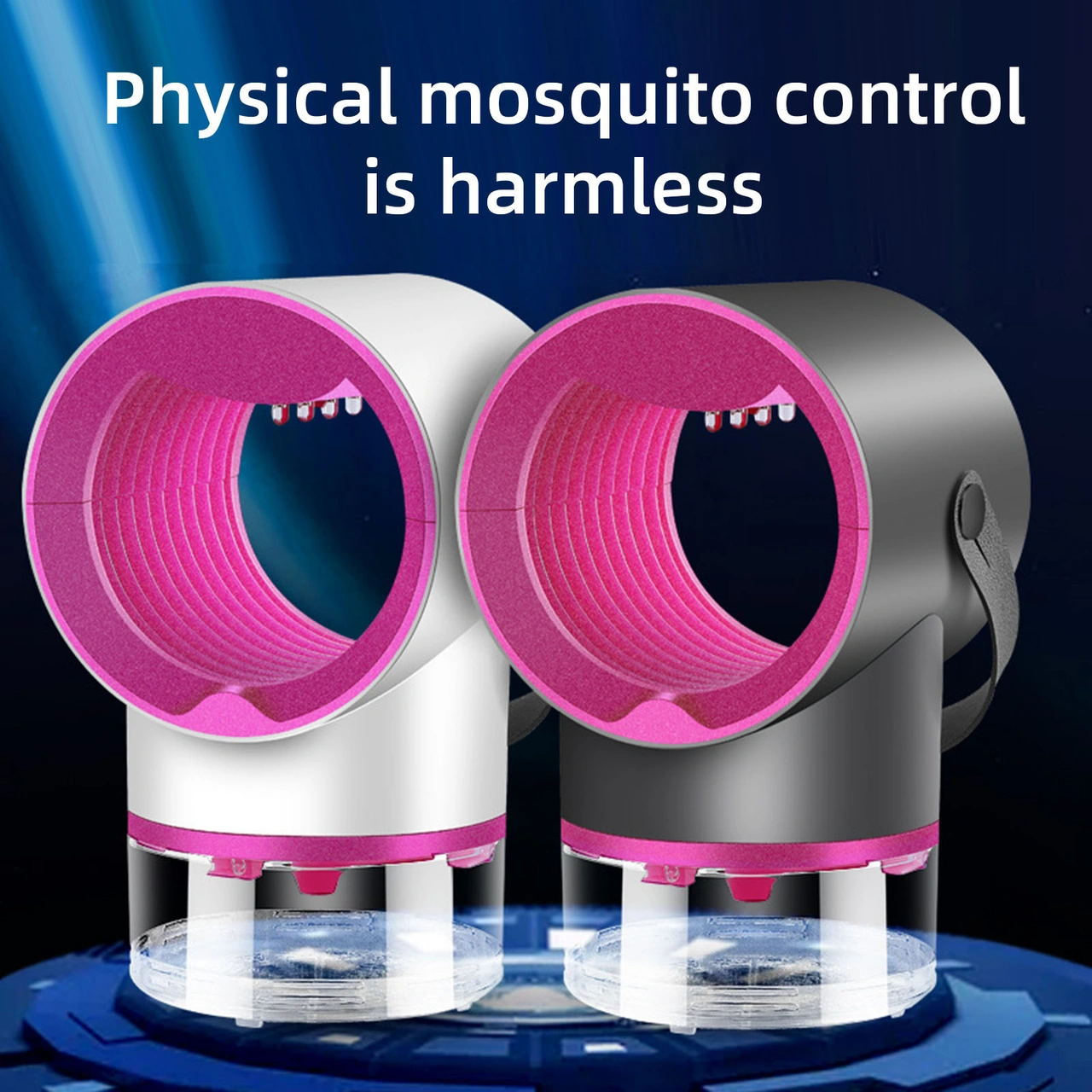 Xindoker Usb Usb Güneş Işığı İle Sessiz Mosquito Kovucu, Ev Ve Yatak Odası İçin Emici Tipi Sinek Tutucu, Koyu Gri Yıldızlı Desen, 5w Güç, Abs Malzeme