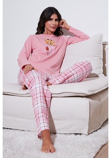Lela Bayan Pijama Takımı 65723314 Pembe Pembe