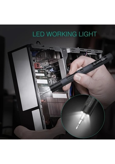 Honeybeeshop 1 Takım 4ü 1 Arada Hassas Elektrikli Tornavida Seti 2 Manyetik Uç Ve Led Işık İçerir Profesyonel Tamir Aletleri