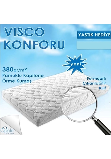 Uzunbebe 90X190 Opalin Visco Cotton Ortopedik Yatak