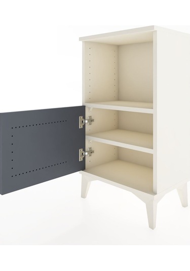 Arges Komodin 2 Raflı 44x30x80 Aytaşı-antrasit Aytaşı