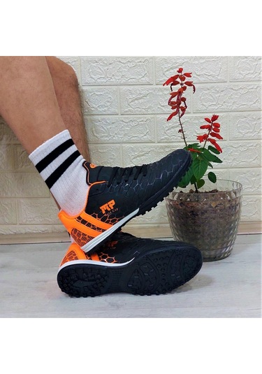 M.p 1356 Siyah-turuncu Halısaha Futbol Ayakkabısı 001